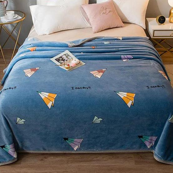Coral Fleece Sheet Single Piece Plush Thick Blanket Warm Double Flannel Blanket Print Soft Multi-Size Coverlet