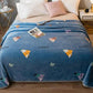 Coral Fleece Sheet Single Piece Plush Thick Blanket Warm Double Flannel Blanket Print Soft Multi-Size Coverlet