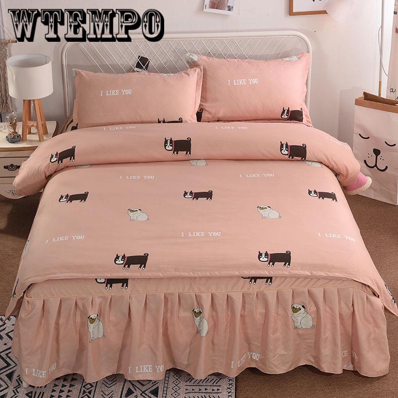 Bedding Set Flower Bed Linen 4pcs/set Duvet Cover Set Pastoral Bed Sheet  Duvet Cover