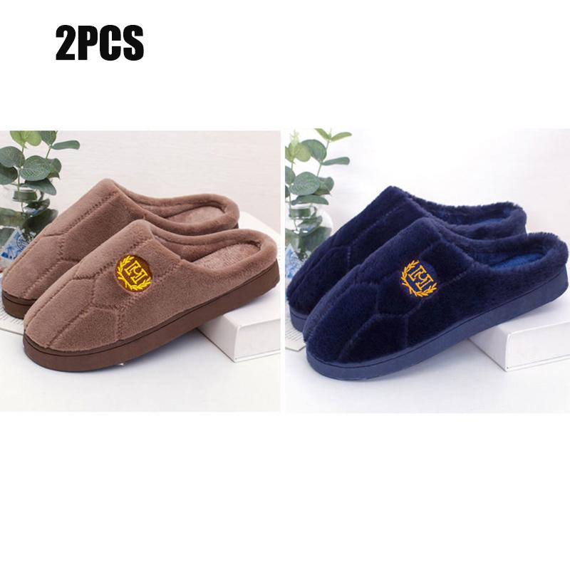 Women's Indoor Cotton Slippers Thick-soled Non-slip Home Household Couple Slippers Men's Warm Thick Plush Slippers