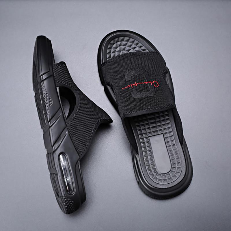 Summer Men's Heightened Air Cushion Sandals Anti-sweat Youth Sports and Leisure Beach Sandals and Slippers