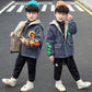 Warm Clothing Children's Jacket Thickening Plus Velvet Jacket Boy Hooded Jacket Boy Warm Jacket