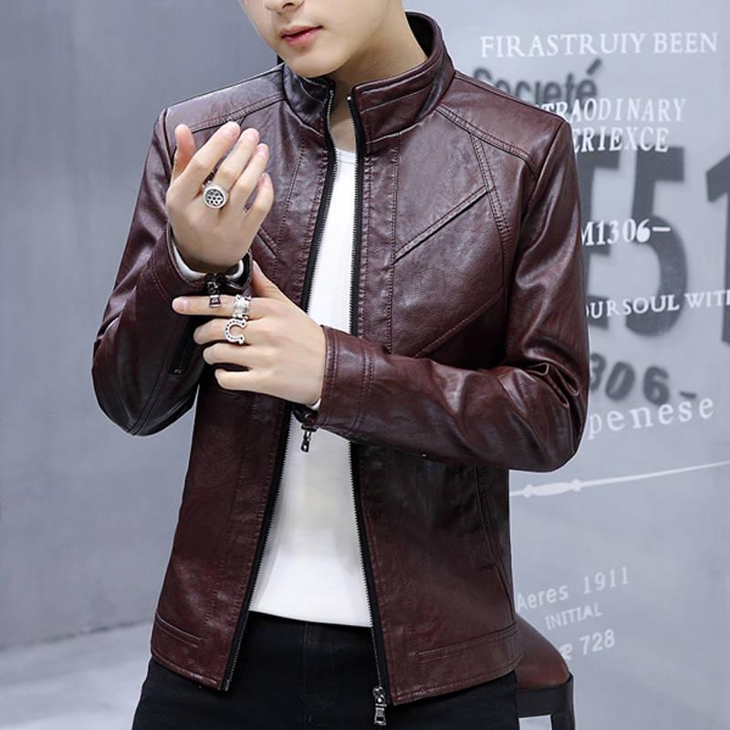 Mens Leather Jackets Fall Winter Coat Men Coats Biker Motorcycle Male Classic Jacket Plus Size 4XL