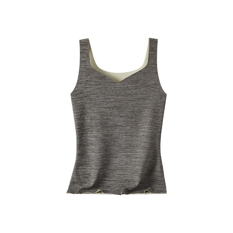 Sexy Winter Thermals Velvet Women Vest Thermo Underwear Sleeveless Body Tops Slim Solid Seamless Wool Undershirt Inner Wear