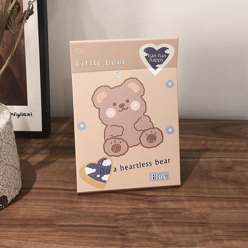 Cartoons Cute Girls Folding Mirror Desktop Creative Portable Makeup Mirror HD Thin and Light Travel Out Household Essentials Princess Makeup Mirror