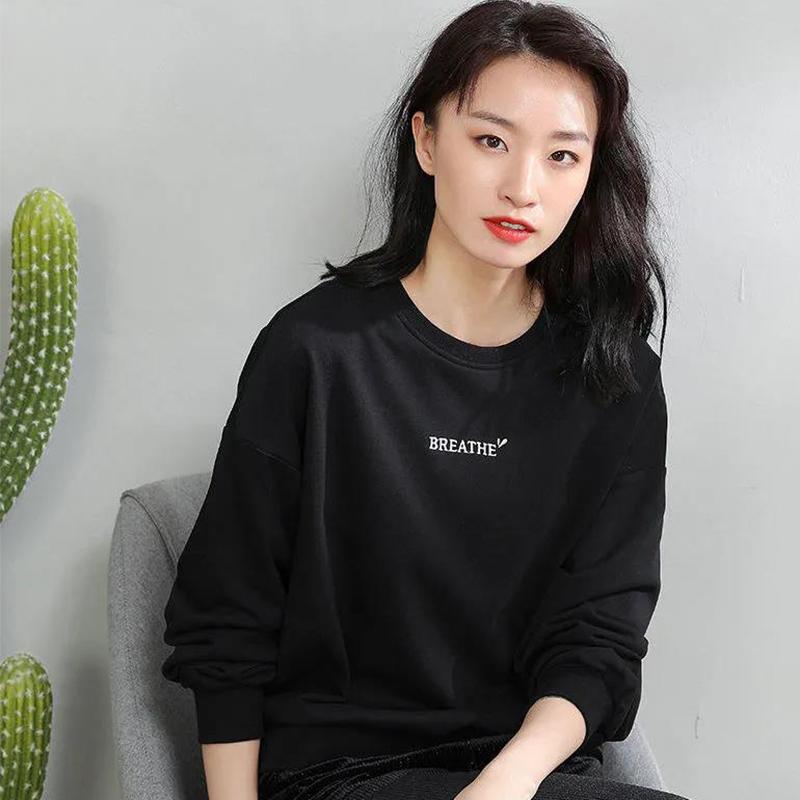 Women's Hoodie Spring and Autumn Loose Round Neck Blouse Autumn Sweatershirts