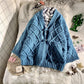 V-neck sweater tops women's sweater sweater coat women's cardigan sweater loose wild