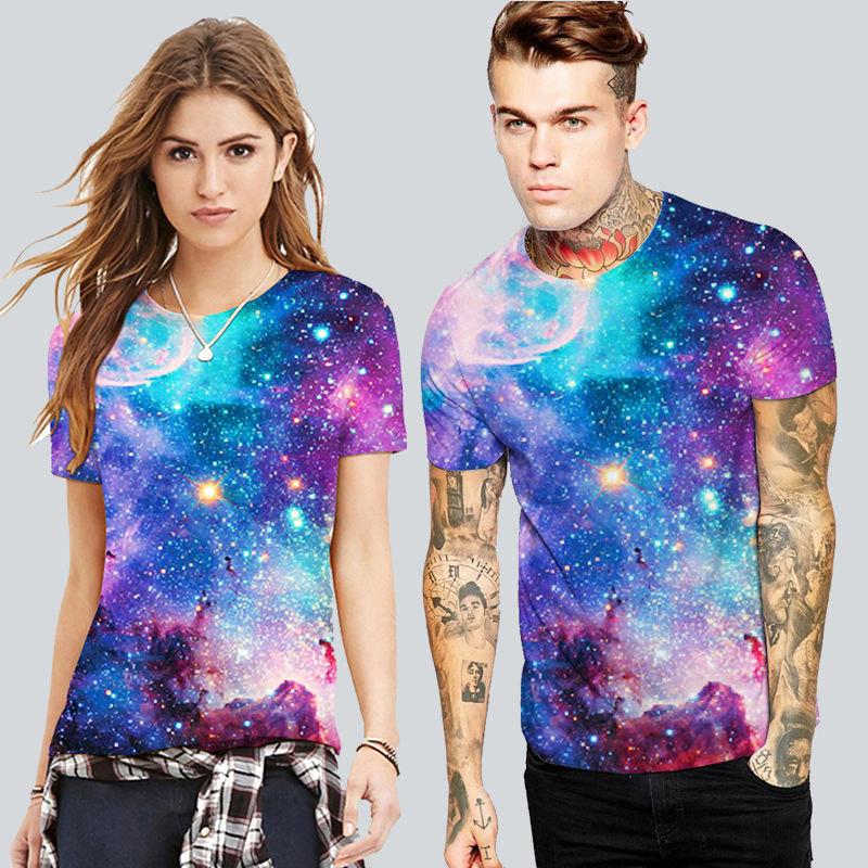 Short-sleeved T-shirt men's street personality large size short-sleeved T-shirt summer 3D printing