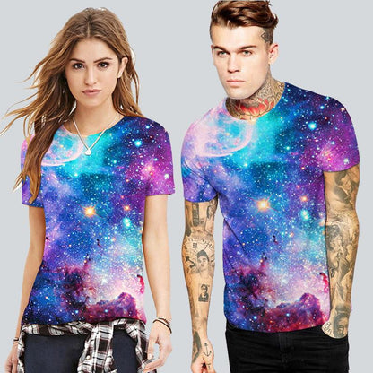 Short-sleeved T-shirt men's street personality large size short-sleeved T-shirt summer 3D printing