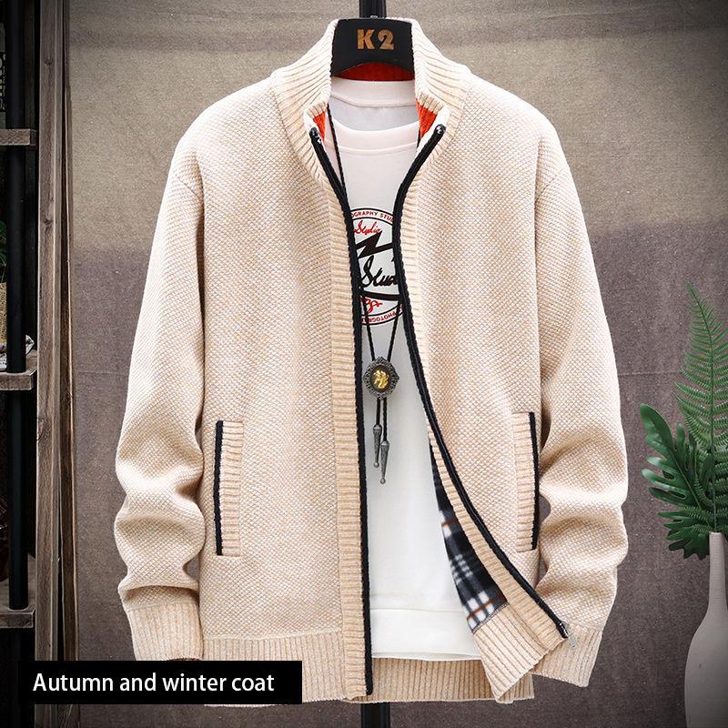 Men's Autumn and Winter Jackets, Youth Casual Fashion Tops, Knitted Jackets