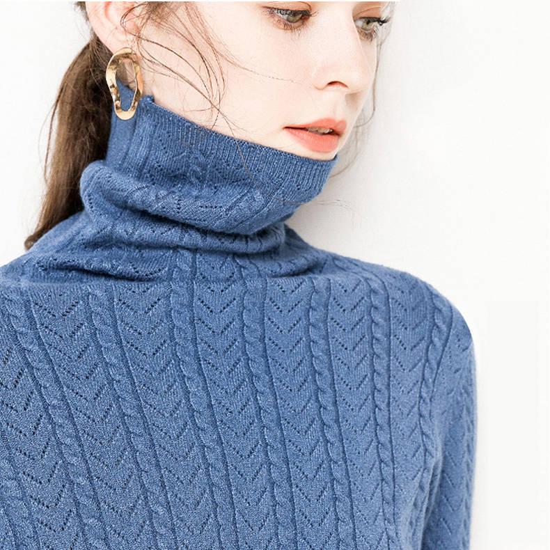 Autumn and winter turtleneck sweater women's knit bottoming shirt set inside the Slim long sleeve