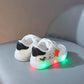Children's Light Shoes Baby Shoes Spring and Autumn Boys' and Girls' Small White Shoes Anti-skid Middle and Small Children's Sports Walking Shoes