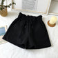 Large Size Wide-Leg Woolen Shorts Women's Elastic Head High-waisted Thick Short-length Pants