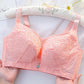 40-44CD Thin Sexy Lace Breathable Skin-Friendly No Steel Ring Bra Gathered Anti-sagging Receiving Secondary Breast Ladies Underwear Bra