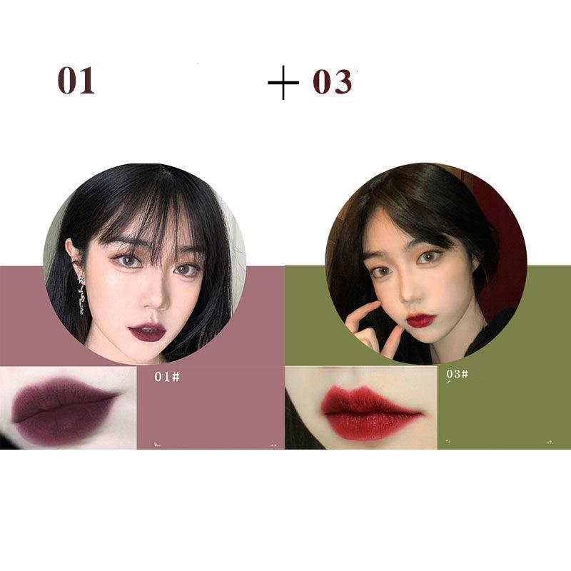 Matte velvet lipstick student cute retro cherries alternative color long lasting lipstick