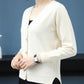 Spring and Autumn Korean Style Top Loose V-neck Cardigan Sweater Short Slim Slimming All-match Sweater Coat Gown