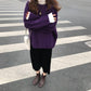 Thick Solid Color Twist Sweater Women's Winter Loose Round Neck Wild Knitted Jacket