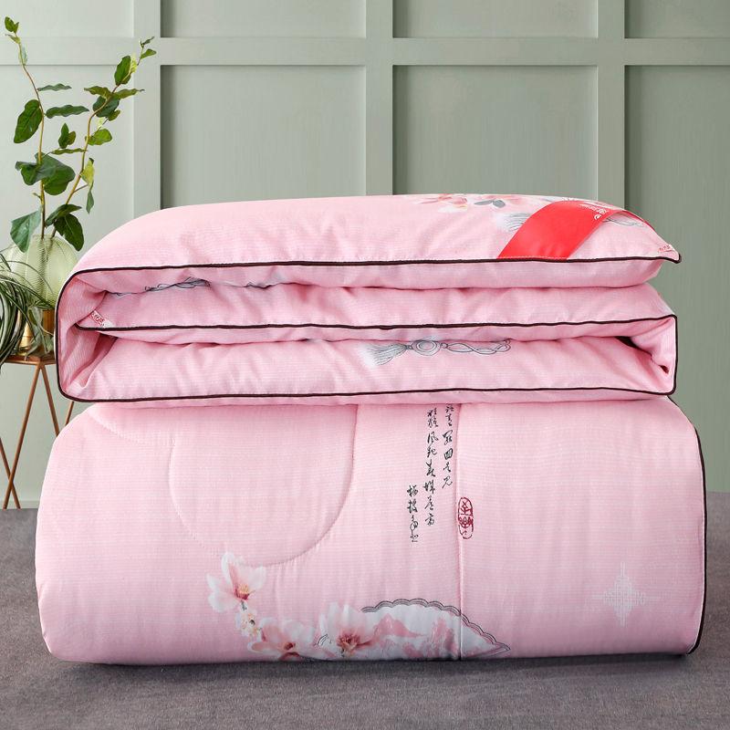 High-end Printed Silk Quilt Large Soft and Comfortable Quilt Core Antibacterial Four Seasons Quilt