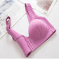 Women's Thin Section Brassiere Solid Color Seamless 1Pc Plus Size Soft Front Closure Non-wired Bra