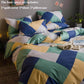Four-piece Cotton Striped Simple Intellectual Style Bed Sheet Quilt Cover Pillowcase Set Household Bedding Double Bed