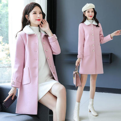 Elegant Fashion Trend Female Jacket Autumn and Winter Temperament Queen Fan Thick Warm Windbreaker