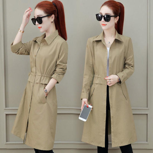 Autumn Winter Casual Loose Trench Coat with Sashes Oversize Double  Overcoats Windbreaker Outwear