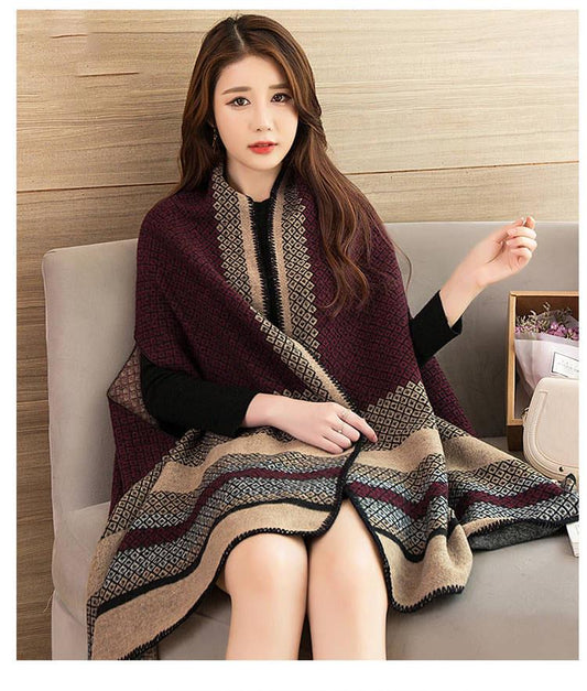 A Variety of Coat Female Mid-length Shawl Winter Women Casual Oversized Cloak Nizi Coat Tide
