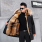 Plush Thickening Handsome Men's Winter Imitation Mink Fur Detachable Liner Imitation Fur Jacket
