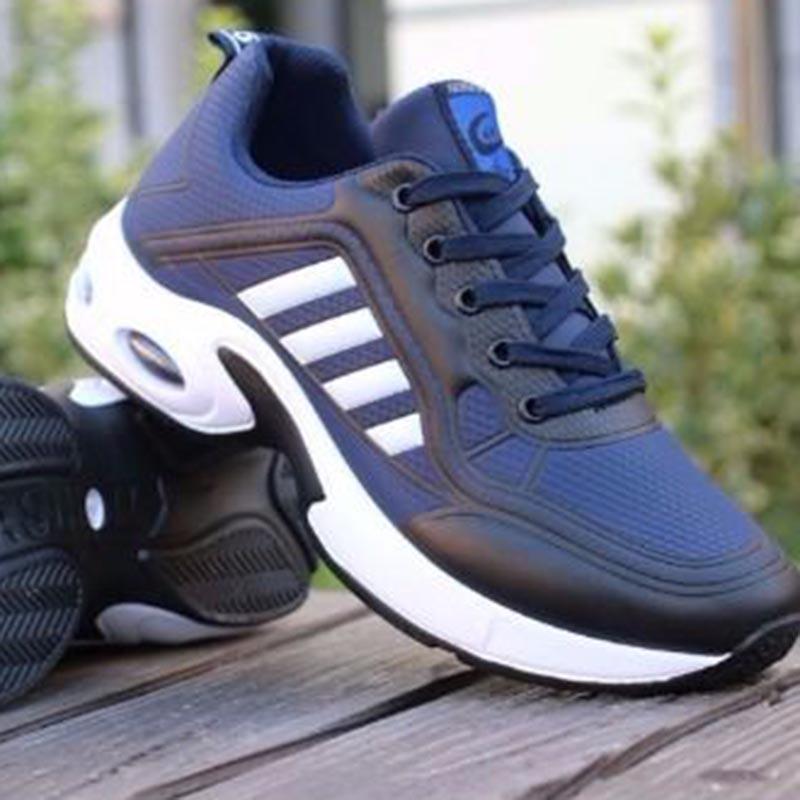 Plus Size 39-44 Men Leather Sneakers Shockproof Breathable Deodorant Running Basketball Shoes Non-slip Wear-resistant Skate Shoes