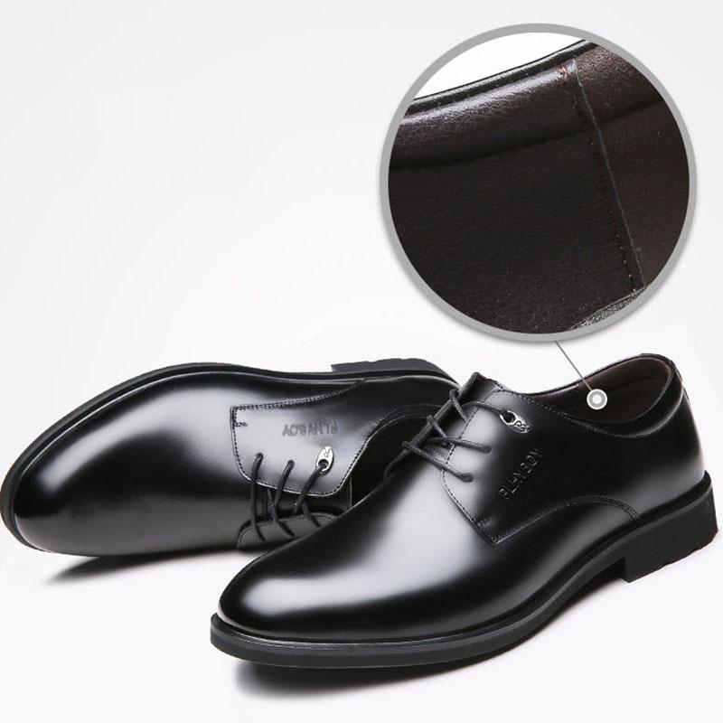 Men's Business Casual Leather Shoes Non-slip British Men's Shoes Breathable Work Men's Work Shoes