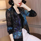 Long Sleeve Jacket Summer Women's Loose Jacket Casual Sunscreen Thin Print Baseball Uniform