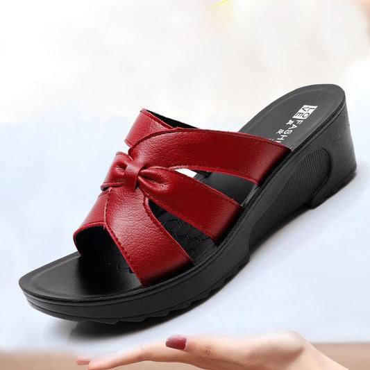 Summer Flip Flops Women Slippers Bow Platform Sandals Women Thick Bottom Wedges Slippers Casual Shoes