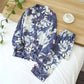 Spring Autumn Pajama Women Long Sleeve Trousers Ladies Sleepwear Suit Simple Casual Loose Pajamas Women's Home Wear
