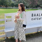 Summer Sweet Floral Skirt Women's Korean Style All-match Flowers Printed Skirt A-line High Waist Slim Retro Long Dress
