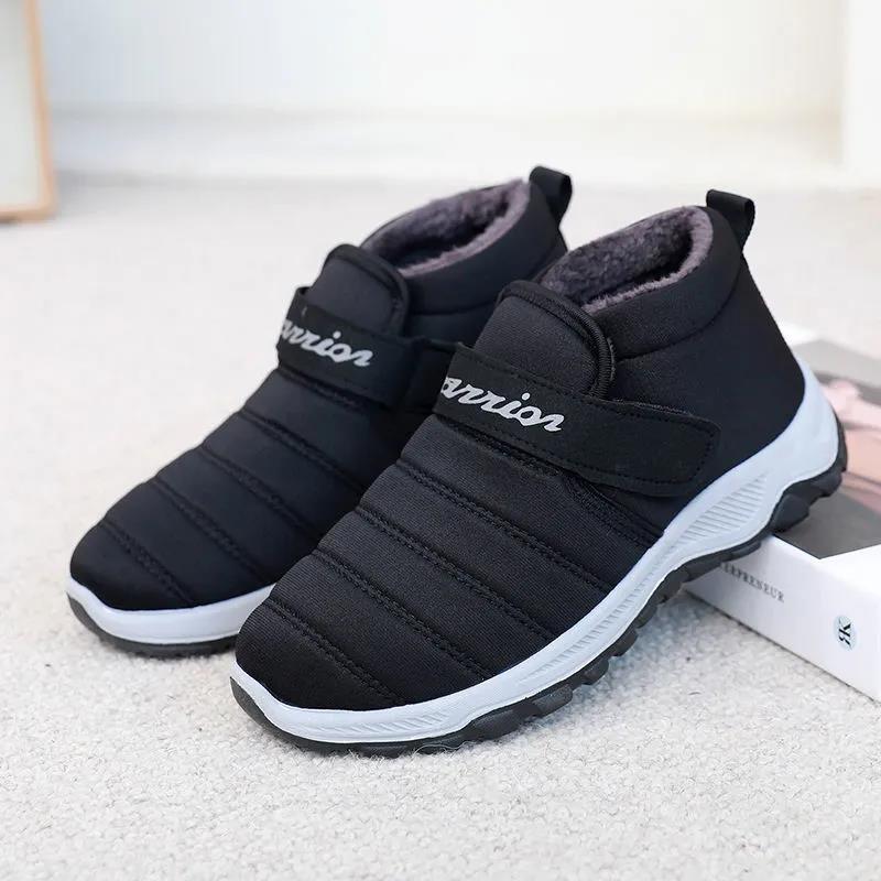 Mom's Cotton Shoes Women's Winter Fleece Warm Cloth Shoes Thickened Non-slip High-top Cotton Boots