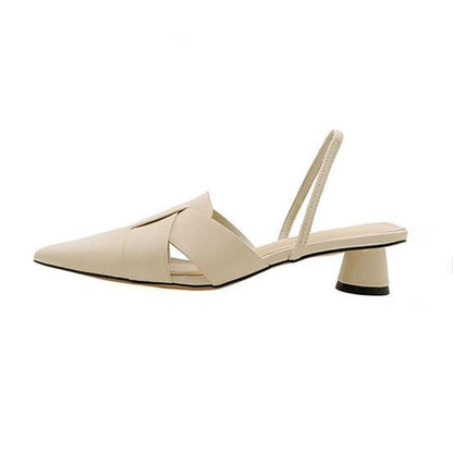 Women's Shoes Summer Roman Fairy Style Cross-pointed Thick Heel Mid-heel Non-toed Sandals