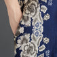 Summer Retro Print Dress Women's Bat Sleeve Loose Round Neck Long Dress
