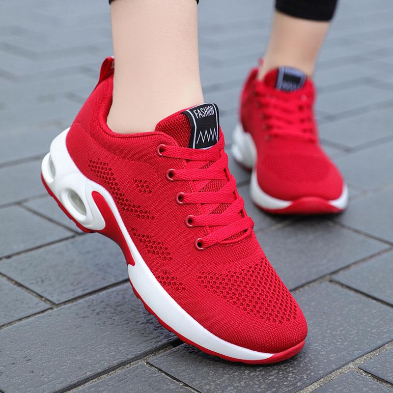 Shoes Women Korean Casual Shoes Cushion Running Shoes Breathable Soft Sole Sports Shoes Flat Shoes