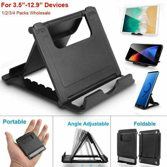 2PCS Creative Portable Universal Folding Plastic Phone Holder Tablet Computer Stand