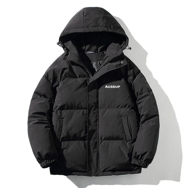 Winter Cotton Clothing Men's Hooded Solid Color Jacket Ins Wind Korean Version of The Trend Loose Casual Cotton Clothing Bread Suit Coat