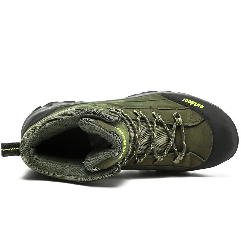 Men's Outdoor High-top Hiking Shoes Winter Plus Velvet Warm Snow Boots Waterproof Non-slip Wear-resistant Hiking Shoes Camping 39-45