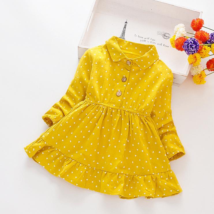 Girls' Dress Korean Autumn Dress Spring and Autumn Little Girl Lace Princess Skirt Pleated Children's Skirt A-line Dress For Kids