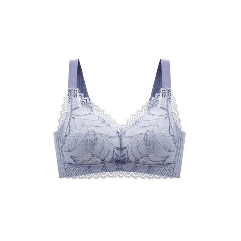 Women's Silk Underwear Without Steel Ring Gathers and Adjusts The Breasts To Prevent Sagging Ultra-thin Breathable and Light Lace and Lace Sexy Bra
