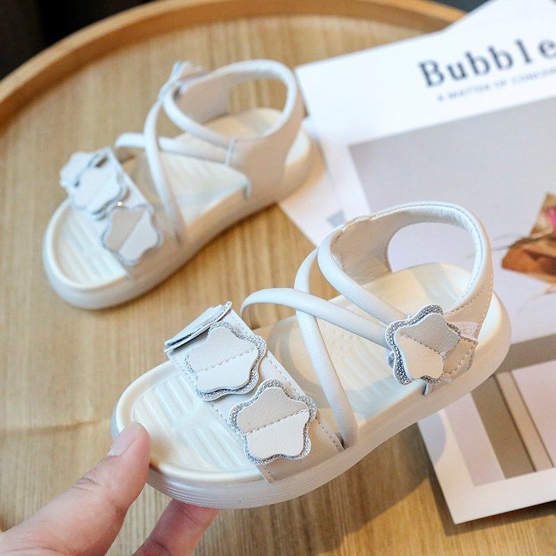 Children's Sandals Girls' Princess Shoes Soft-soled Roman Shoes Girls 1-6 Years Old Children's Flat-bottomed Breathable Lightweight Sandals