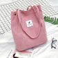Bags Women  Corduroy Shoulder Bag Reusable Shopping Bags Casual Tote Female Handbag