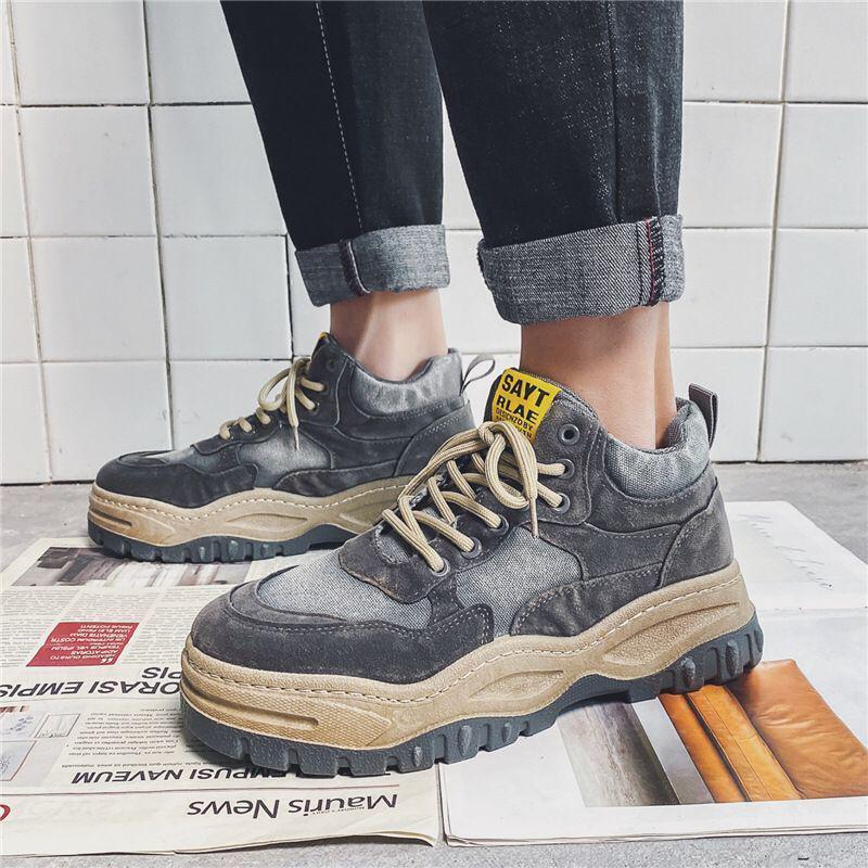 Men's Shoes Trendy Shoes Spring and Autumn Daddy Shoes Men's Summer Korean Version All-match Thick-soled High-rise Sneakers Men