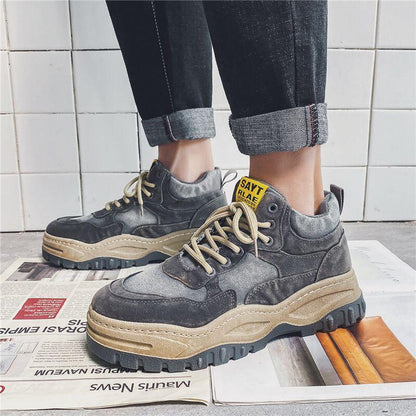 Men's Shoes Trendy Shoes Spring and Autumn Daddy Shoes Men's Summer Korean Version All-match Thick-soled High-rise Sneakers Men
