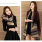 Fashion Geometric Color Imitation Comfortable Temperament Warm Poncho Shawl Scarf Knitted Shawl