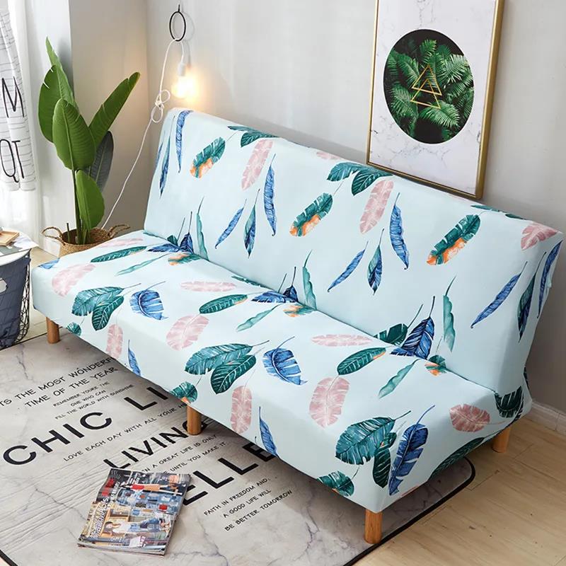 151-190cm No Armrest Stretch Sofa Cover Slipcover All-Covered Folding Sofa Bed Cover Bed Fitted Sheet Universa