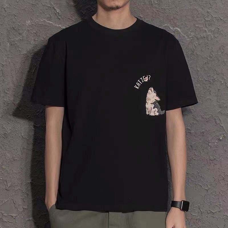 2021 New Summer Men's T-shirt Men's Simple Printing Short-sleeved T-shirt